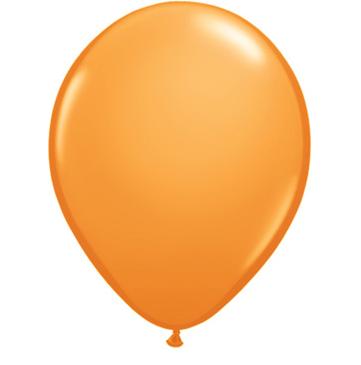 Balão liso de látex de cor laranja da Globo.