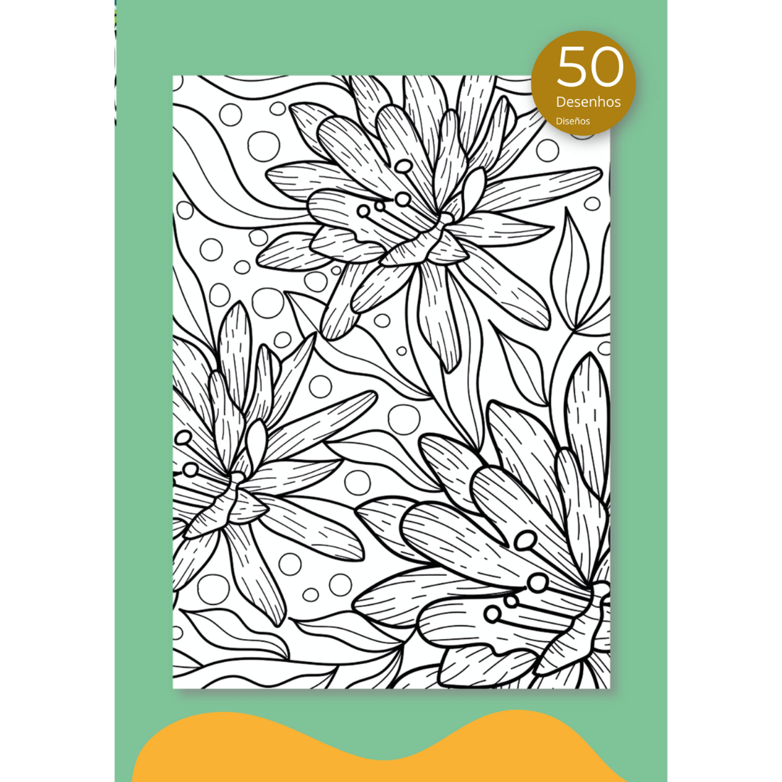 Livro Colorir Arte Relaxar Mindfulness 50 Desenhos