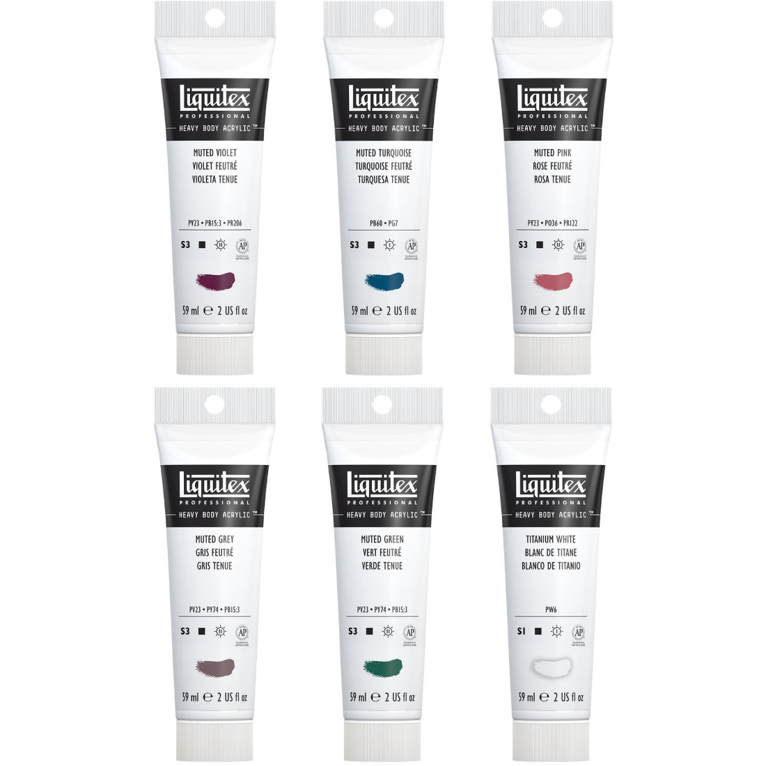 Acrílico Heavy Body Profissional Muted Collection liquitex