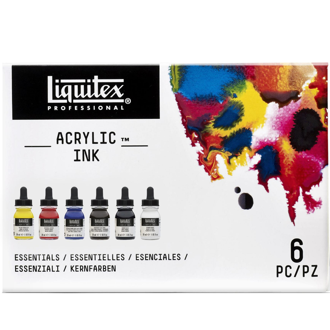 Acrílico Ink Profissional Cores Iridescente 6X30ml da Liquitex