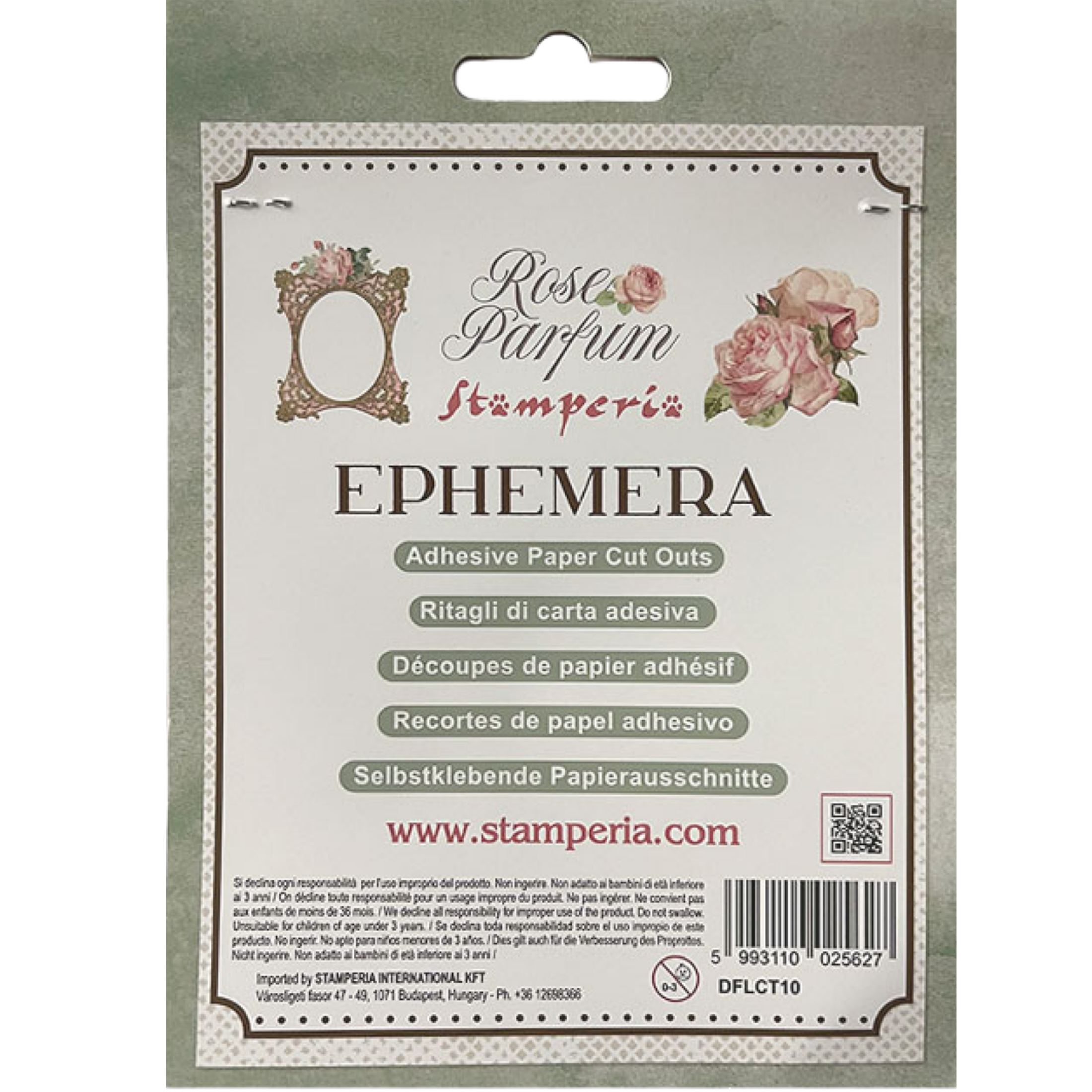 Adesivos Ephemera Rose Parfum 300gr DFLCT10 stamperia