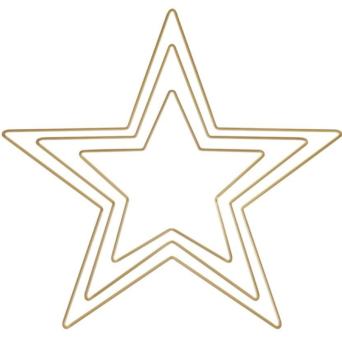 Aros Metal Estrela Dourado 20-40cm 3 Peças rayher