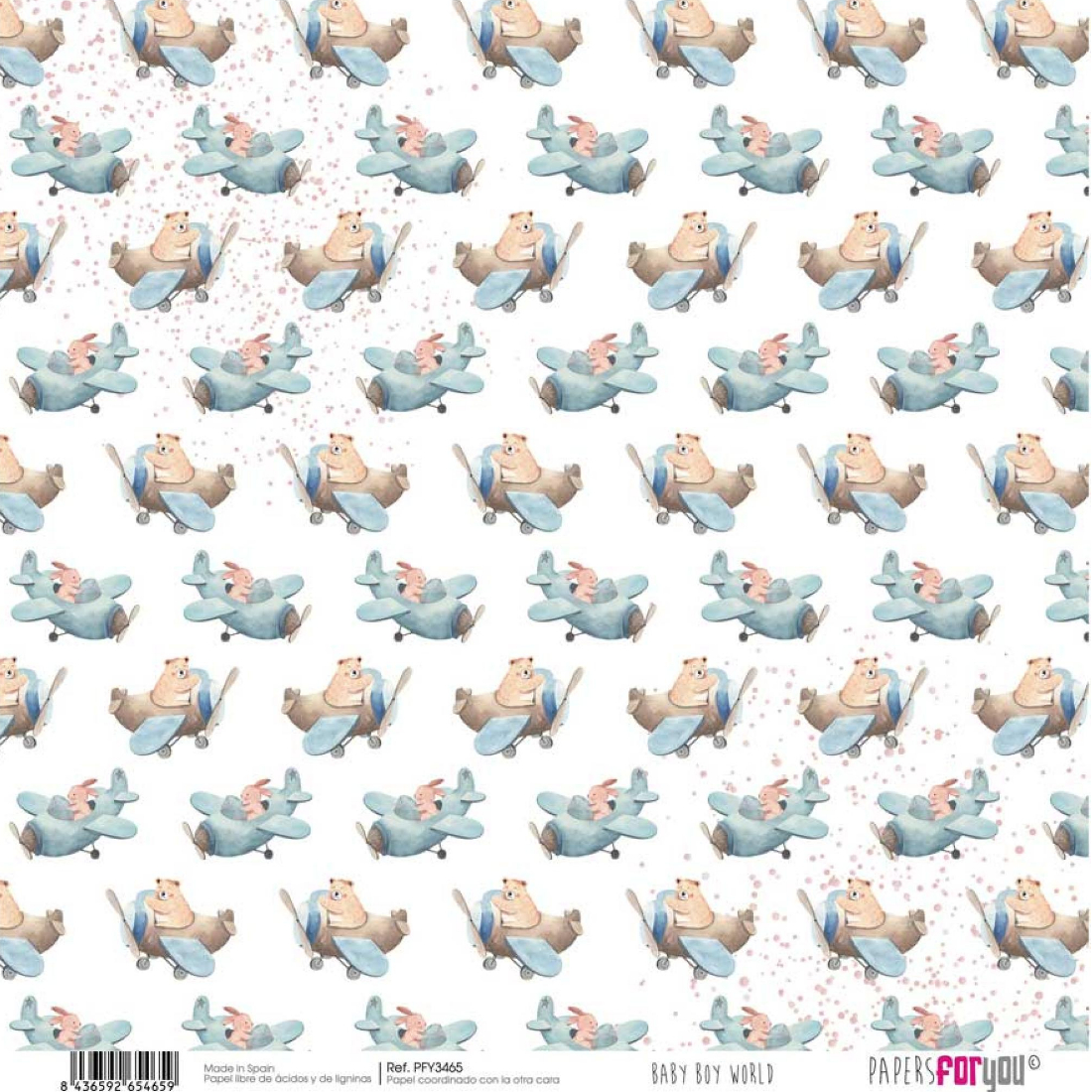 Bloco Papel Scrapbooking Baby Boy World PFY-3460 papersforyou