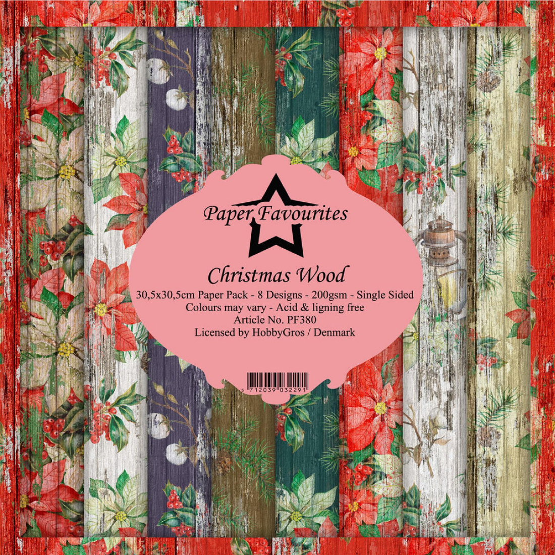 Bloco Papel Scrapbooking Christmas Wood PF380 PAPER FAVOURITES