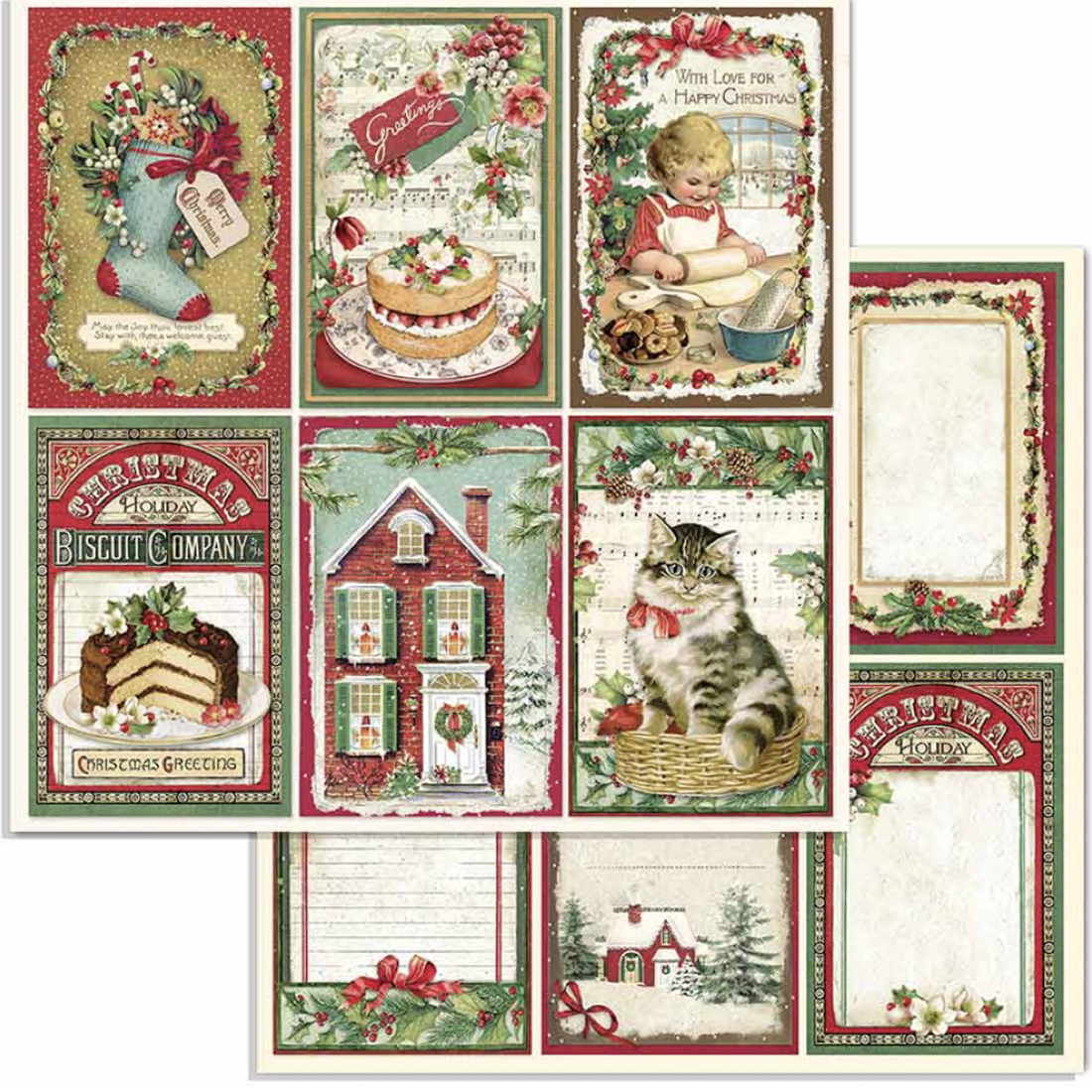 Bloco Papel Scrapbooking Classic Christmas SBBL74 stamperia