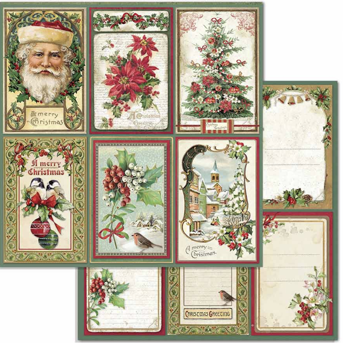 Bloco Papel Scrapbooking Classic Christmas SBBL74 stamperia
