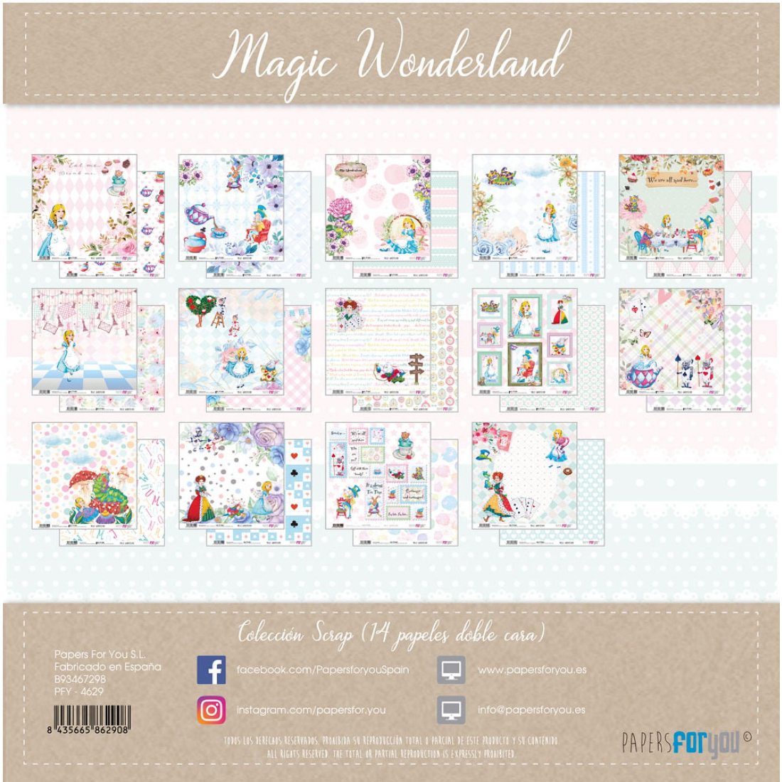 Bloco Papel Scrapbooking Magic Wonderland PFY-4629 papersforyou