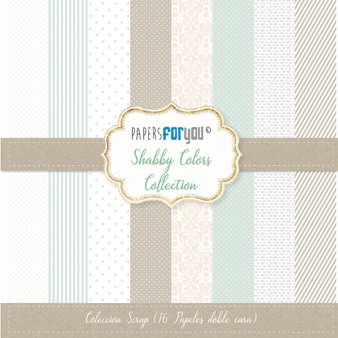 Bloco Papel Scrapbooking Shabby Colors PFY-1434 papersforyou