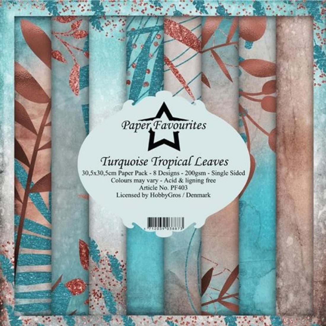 Bloco Papel Scrapbooking Tropical Leaves PF403 PAPER FAVOURITES