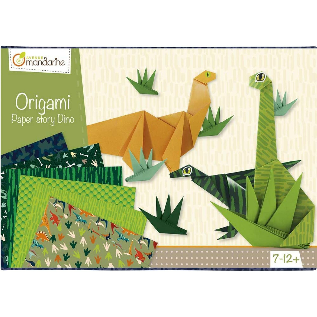 Caixa Criativa Papel Origami Dino avenue mandarine