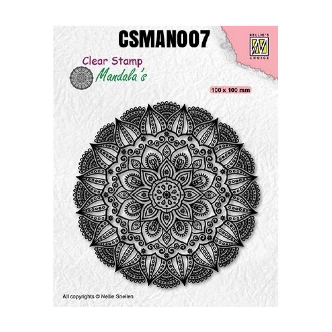 Carimbo Mandala Dahlia Flower CSMAN007 nellie`s choise