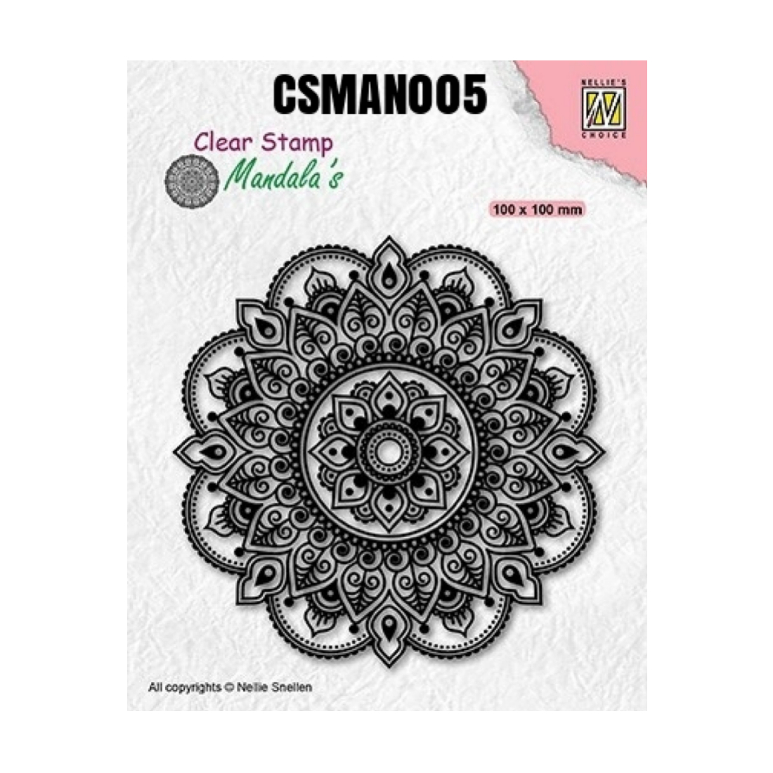 Carimbo Mandala Fantasy Flower CSMAN005 nellie`s choise