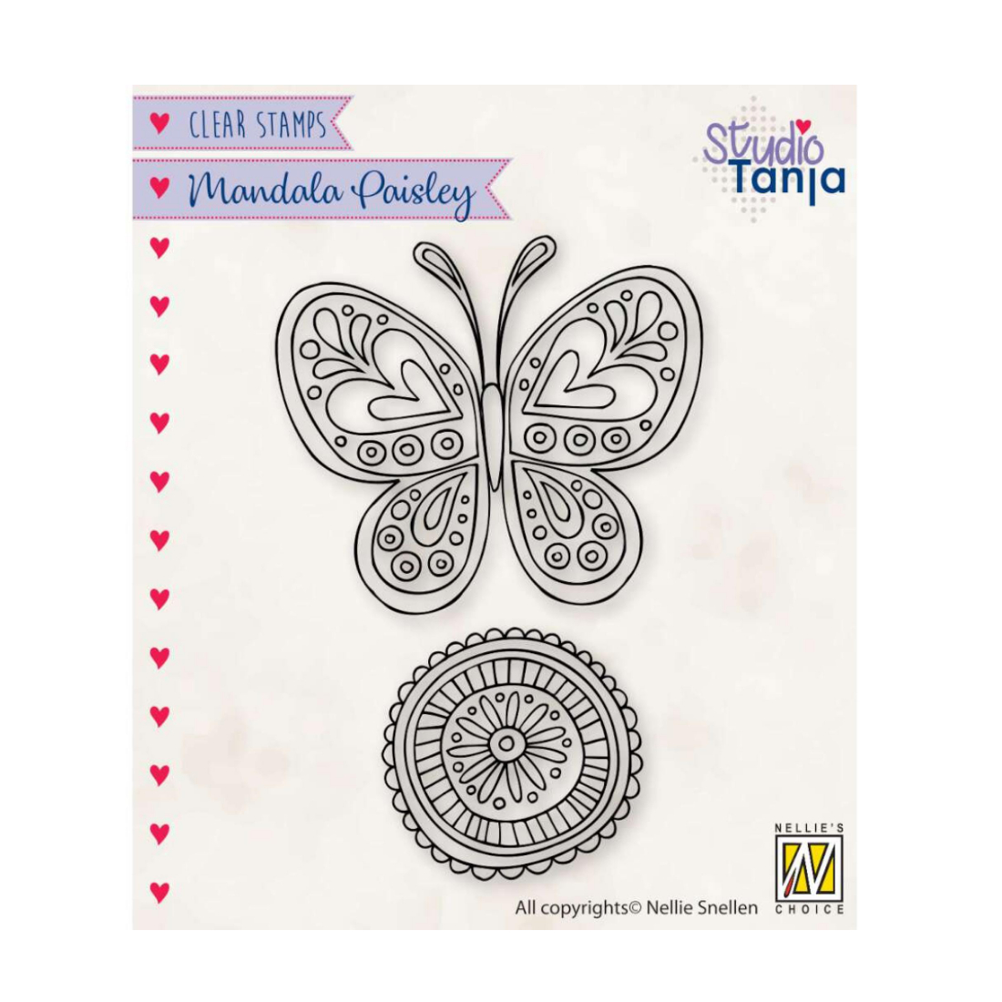 Carimbo Mandala Paisley Butterfly CSMAN011 nellie`s choise