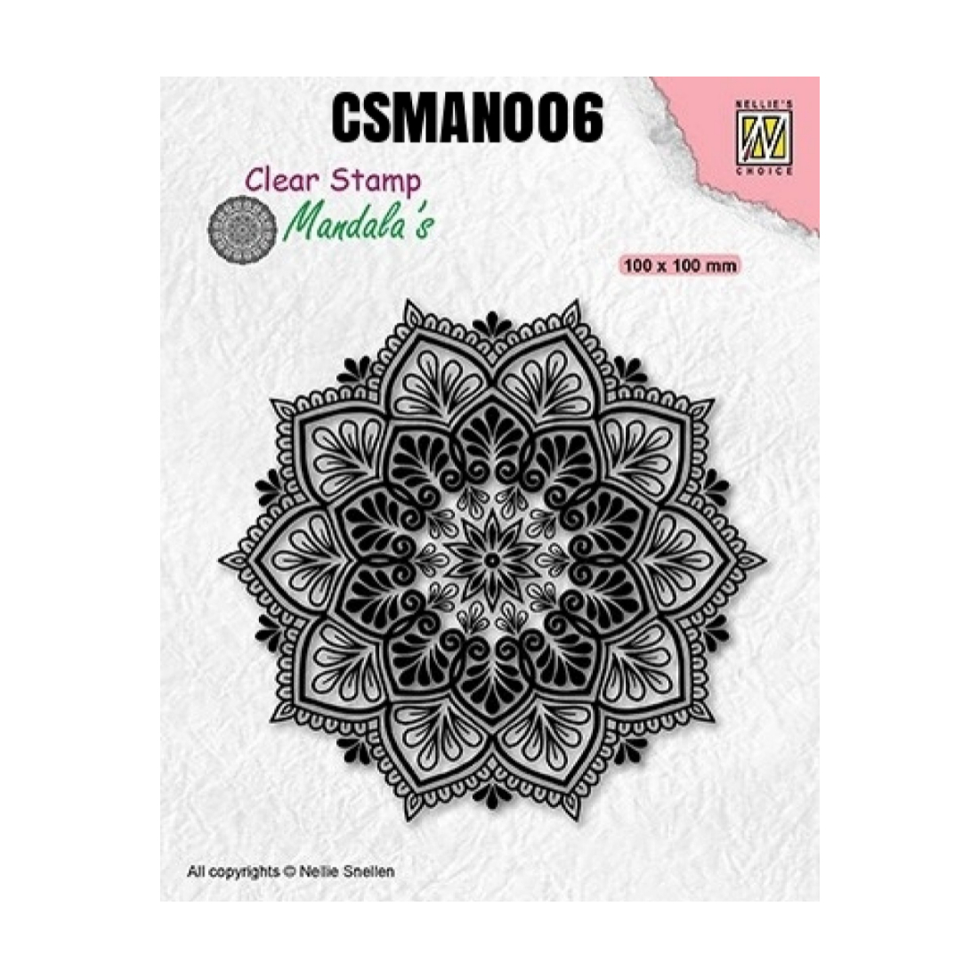 Carimbo Mandala Star Flower CSMAN006 nellie`s choise