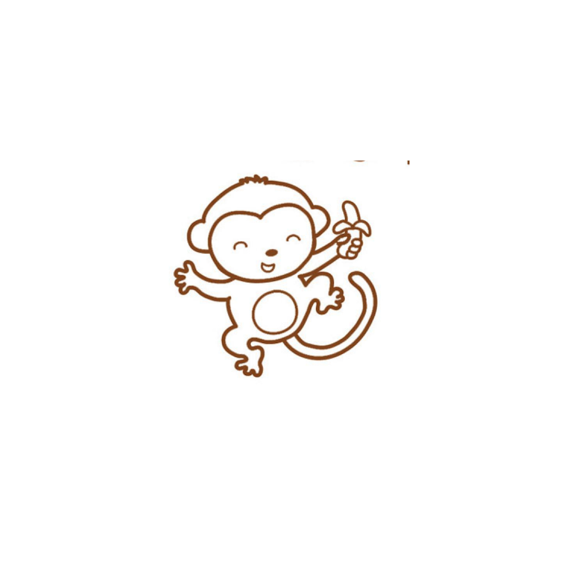 Carimbo Stampo Baby Macaco aladine