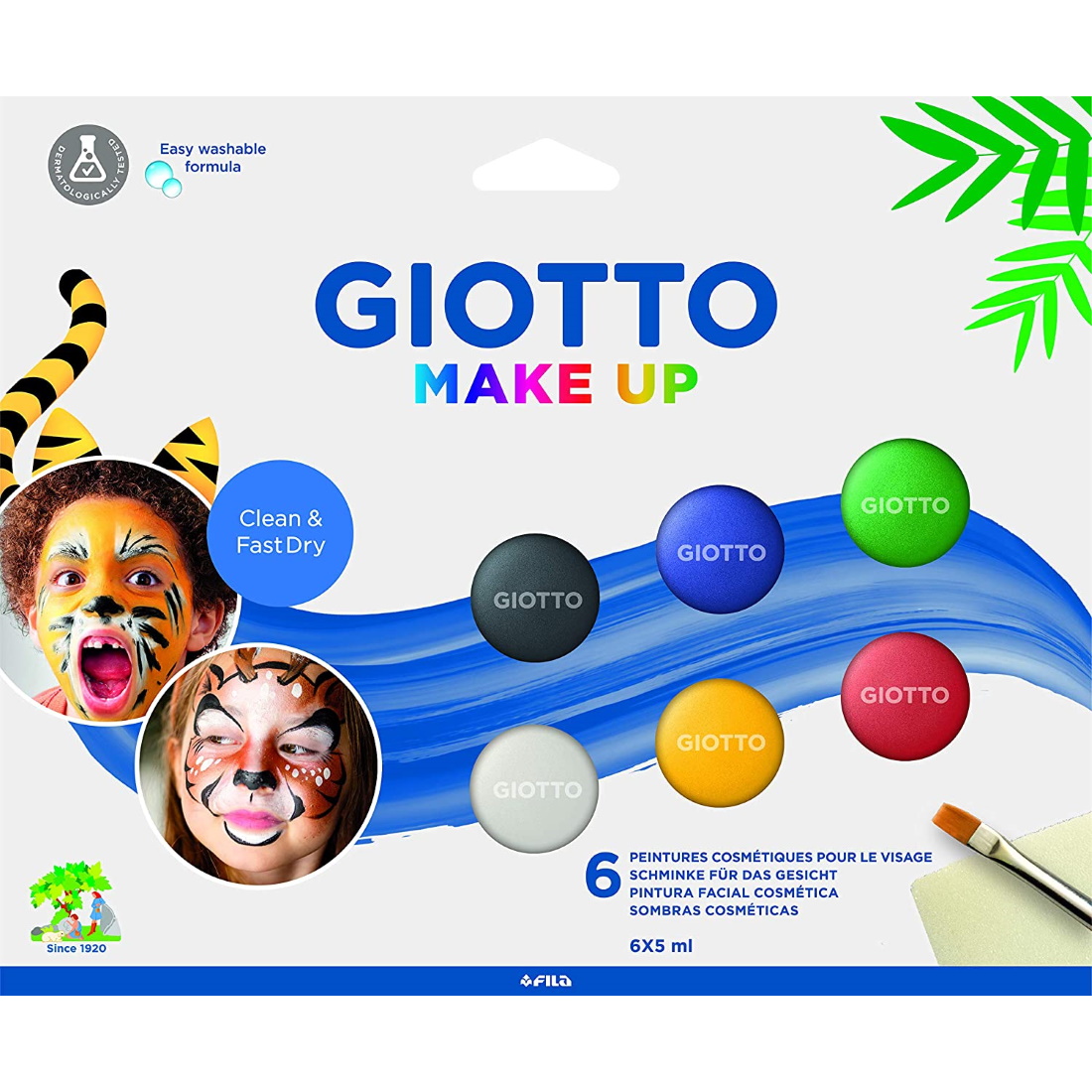Conjunto Tinta Facial Make Up Clean & FastDry Giotto