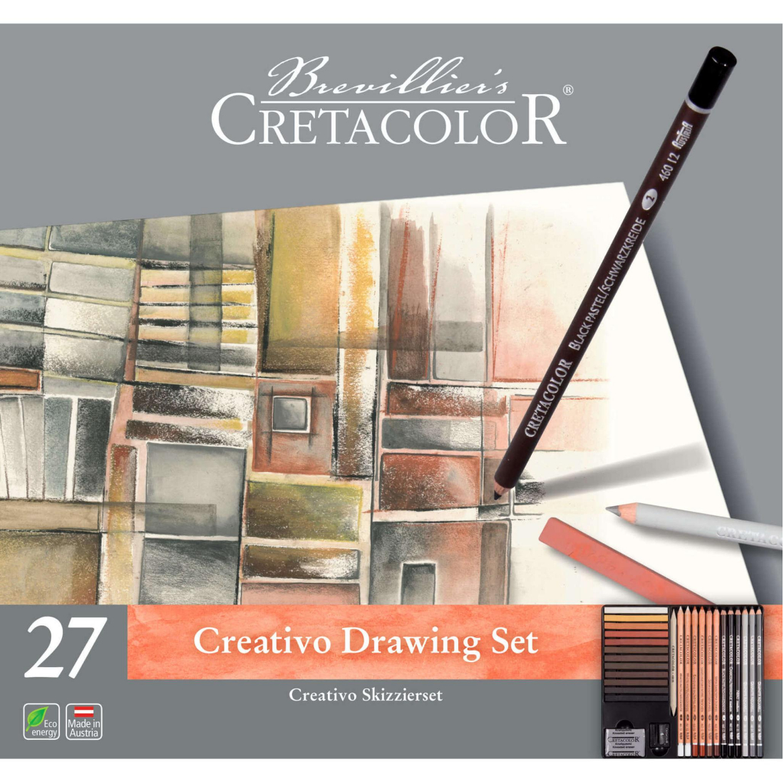 Conjunto desenho Creativo 24 peças da Cretacolor.