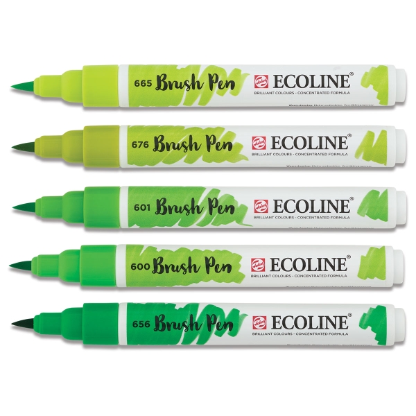 Marcadores Aguarela Brush Pen Ecoline Verde da Talens