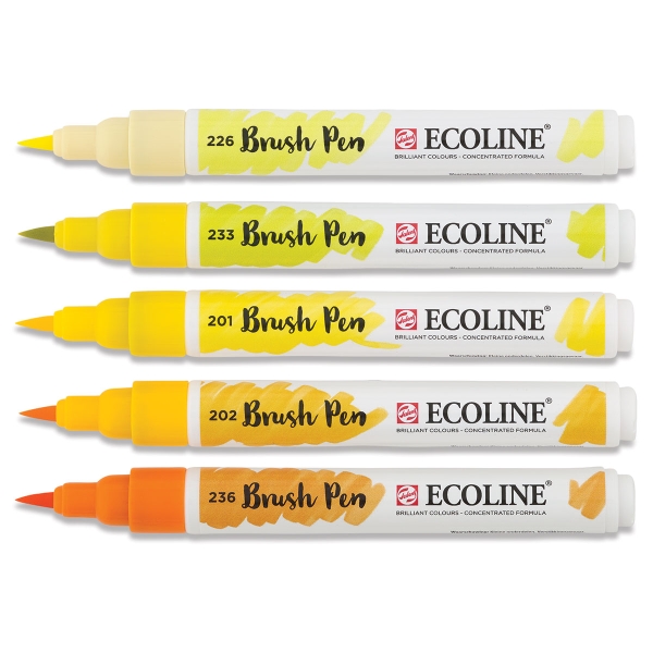 Marcadores Aguarela Brush Pen Ecoline Amarelo da Talens