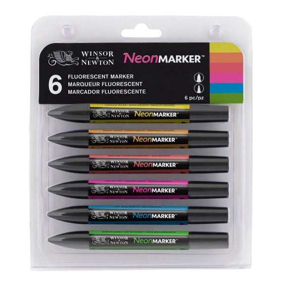 Conjunto Marcadores NeonMarker 6 UNI Winsor & Newton