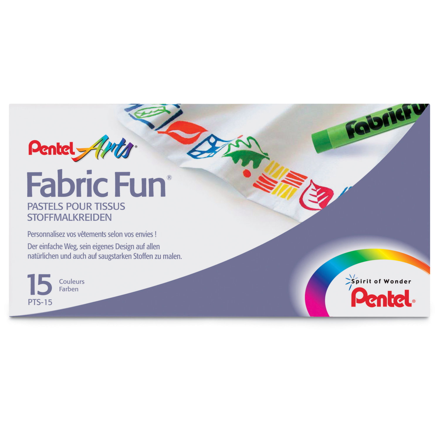 Conjunto Pastel Fabric Fun Pentel Arts pentel