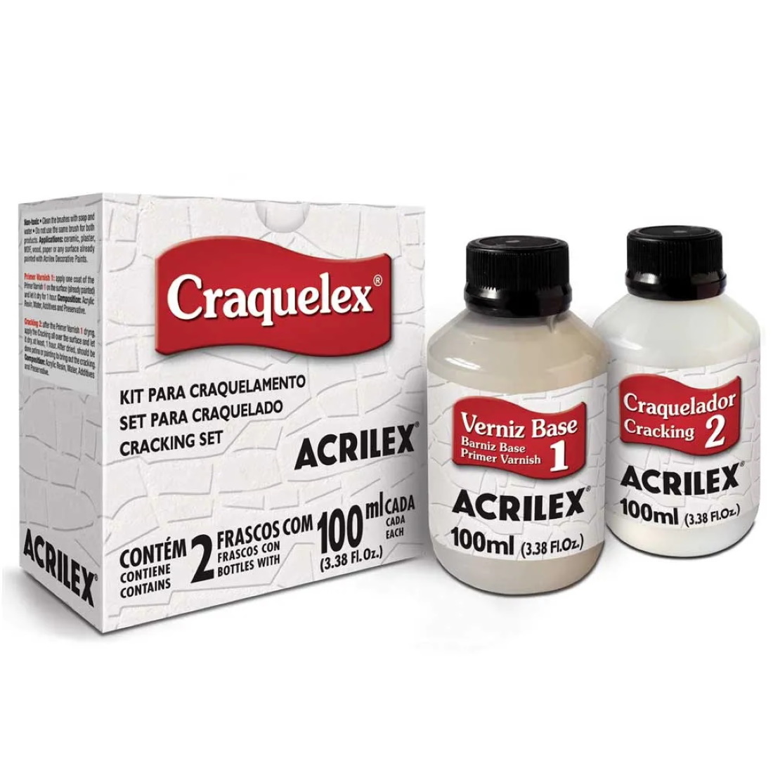 Kit para Craquelamento Craquelex Acrilex