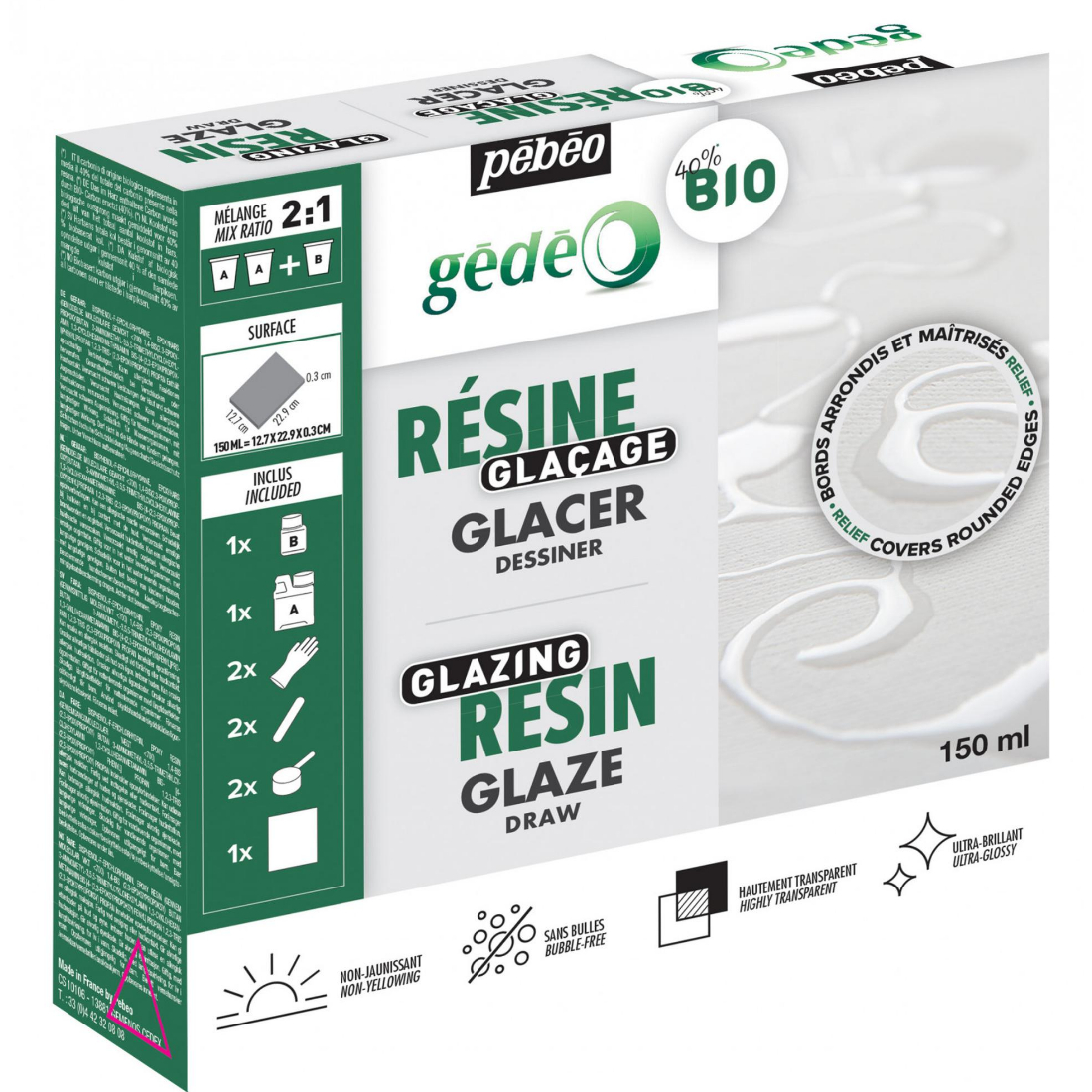 Kit Resina Esmalte | Glazing Resin Bio 40% Gédéo pébéo