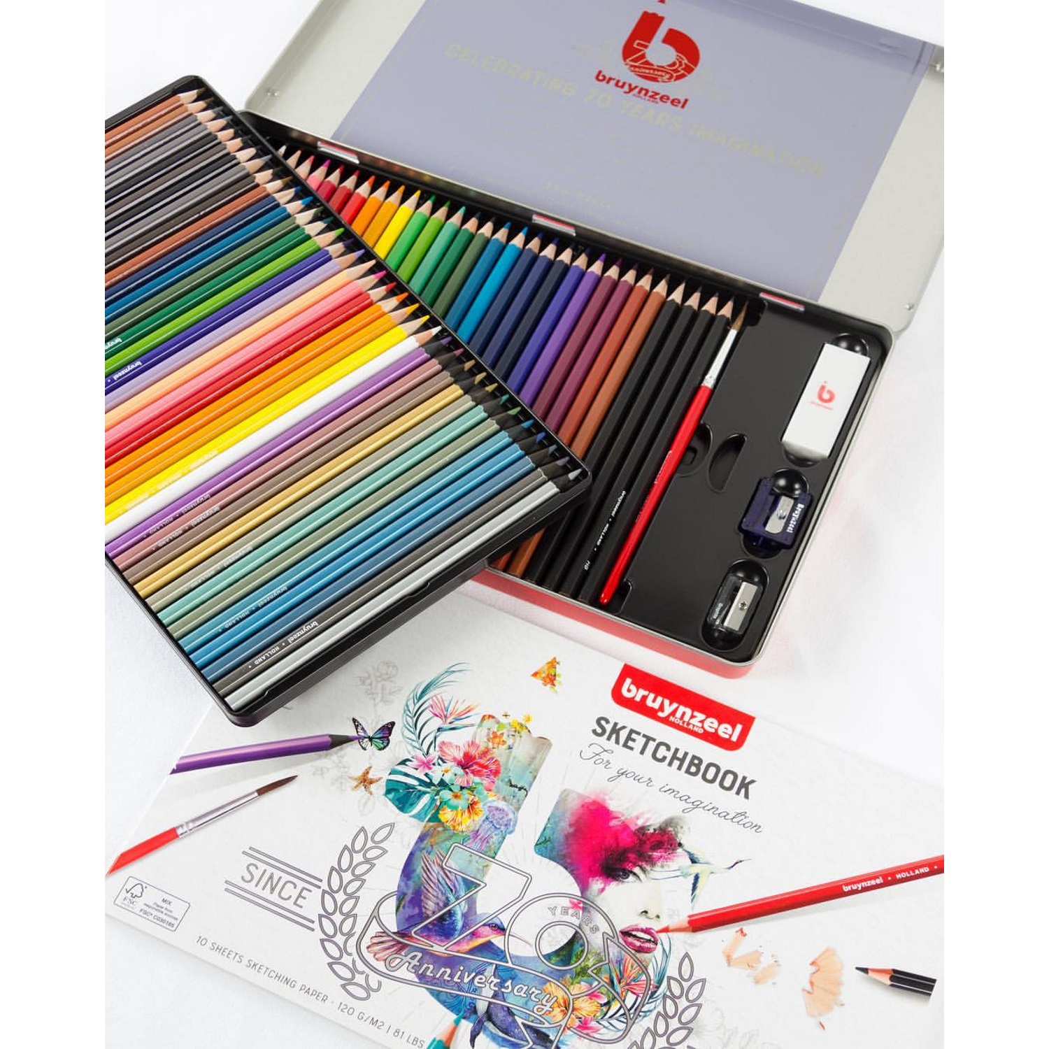 Lápis de cor Colouring & Drawing 70 Peças da Bruynzeel