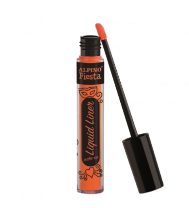 Tinta Facial Liquid Liner Make-Up laranja Alpino