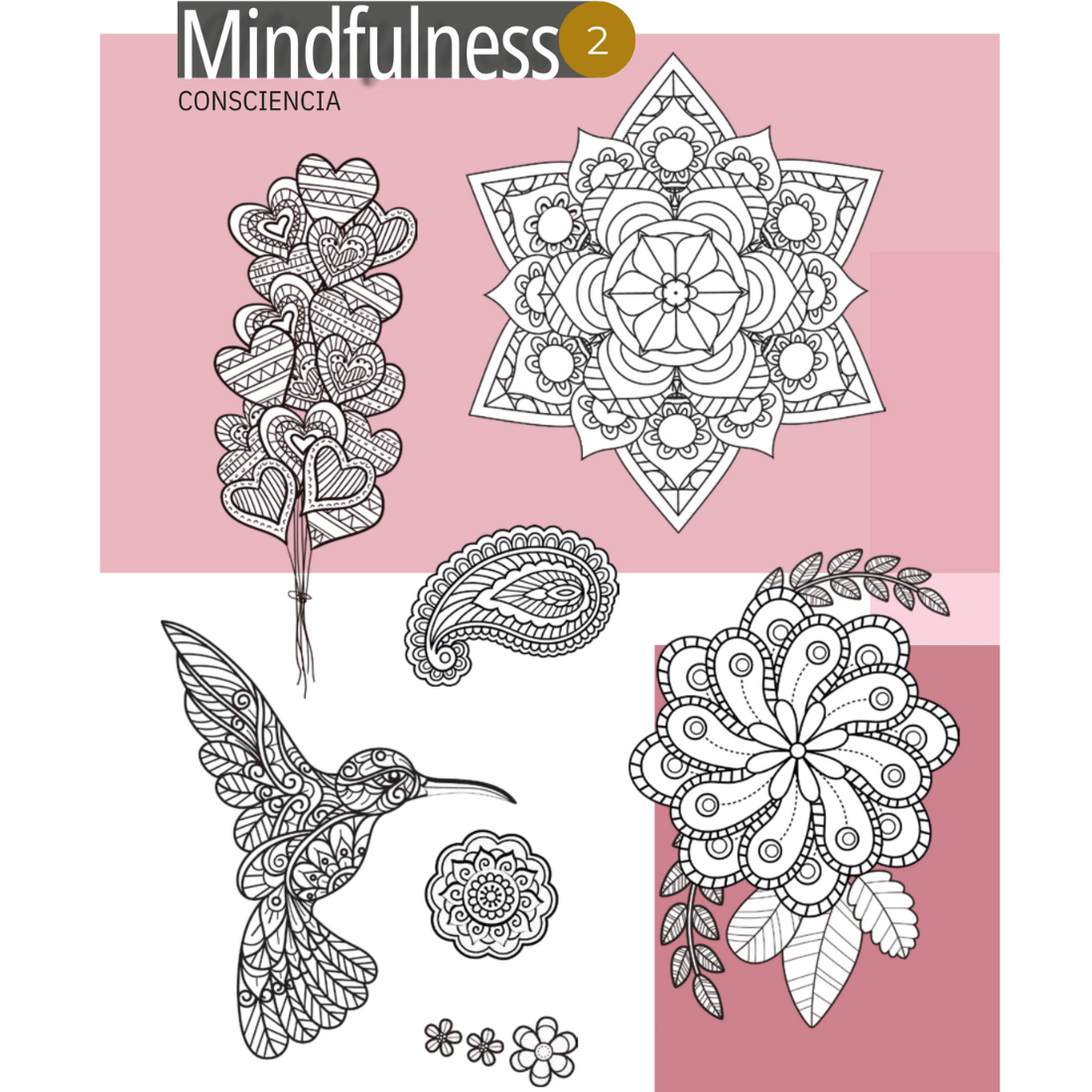 Livro Colorir Arte Relaxar Mindfulness 24 Desenhos