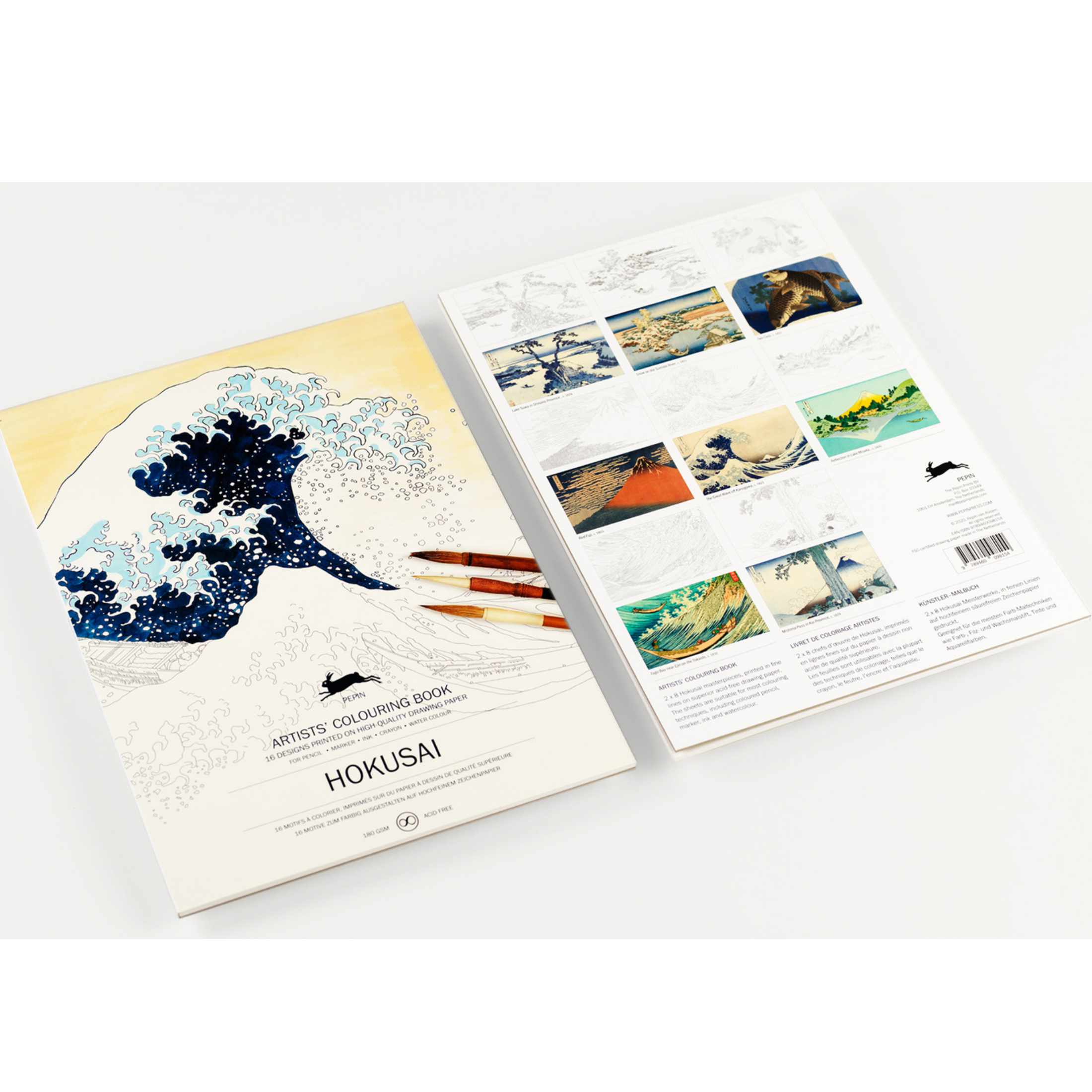 Livro de Colorir Hokusai 16 Desenhos Pepin