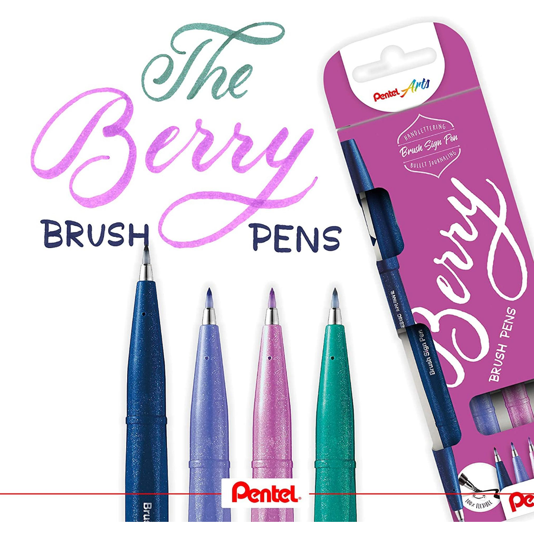 Marcadores Sign Pen Brush Touch Berry pentel