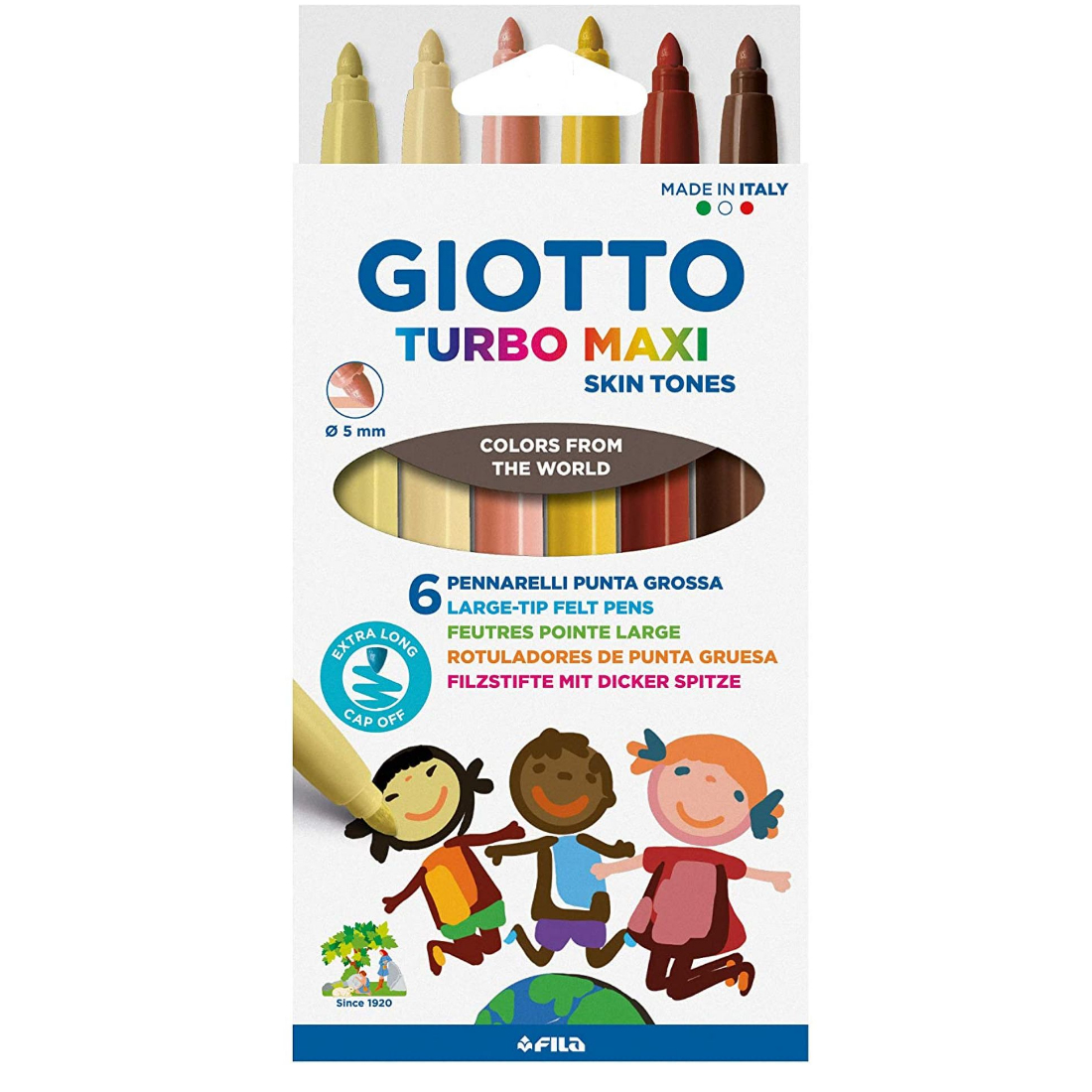 Marcadores Turbo Maxi Tons de Pele Giotto fila