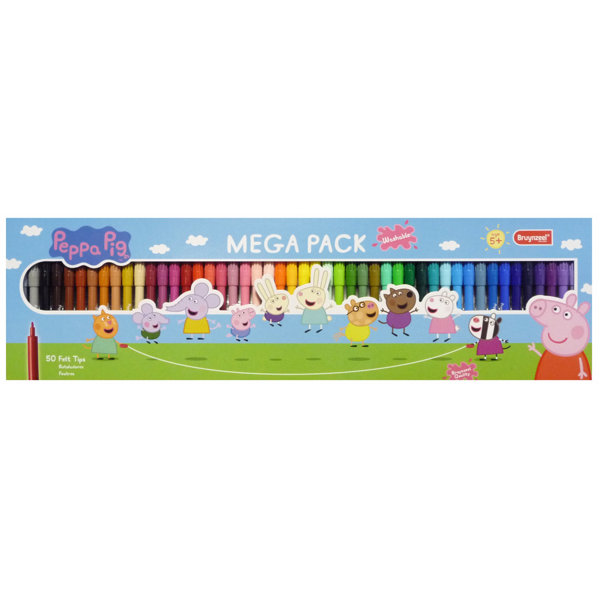 Conjunto Marcadores Finos Mega Pack Peppa Pig Bruynzeel