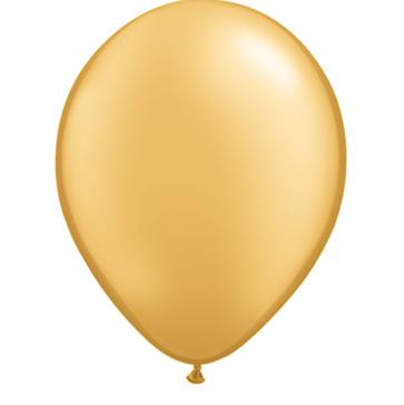 Balão liso de látex de cor dourado da Globo.