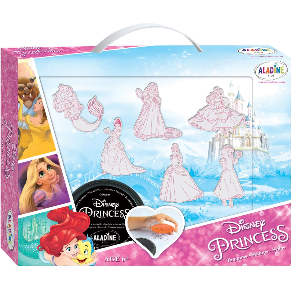 Pack Carimbos Stampo Disney Princess 8 Peças aladine
