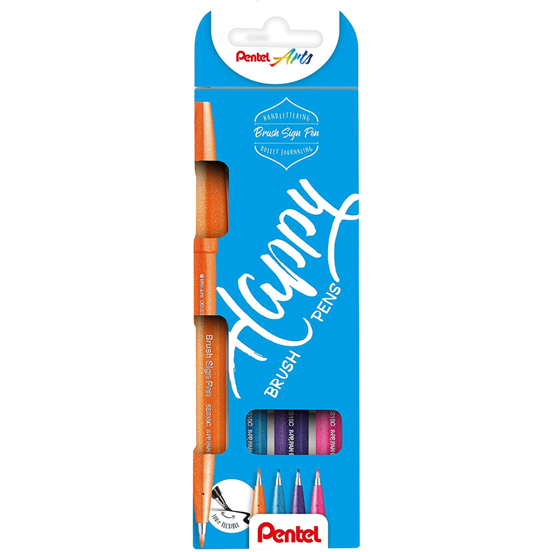 Pack Marcadores Sign Pen Brush Perfect Day Pentel