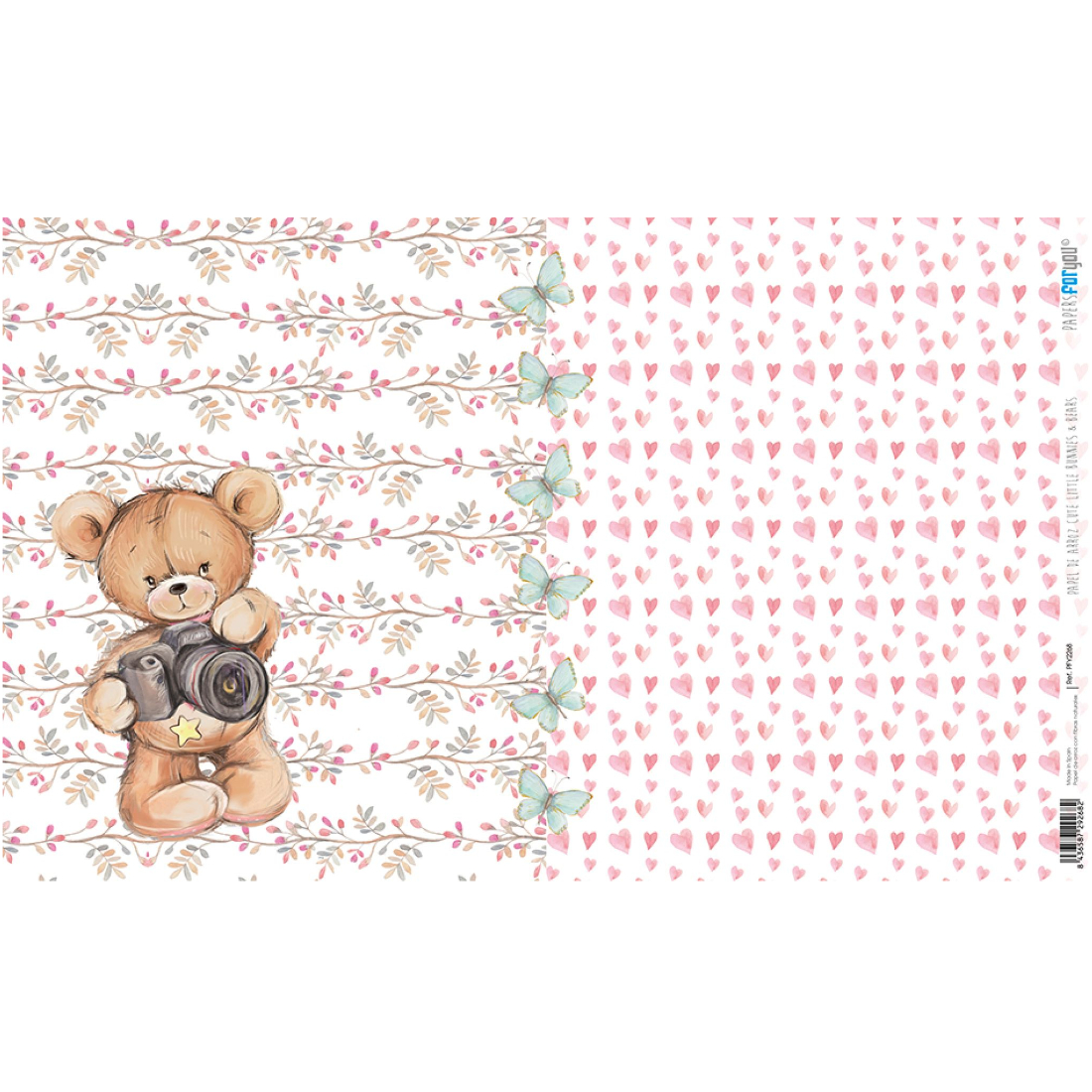 Papel Arroz Cute Littlle Bunniers & Bears PFY2268 papersforyou