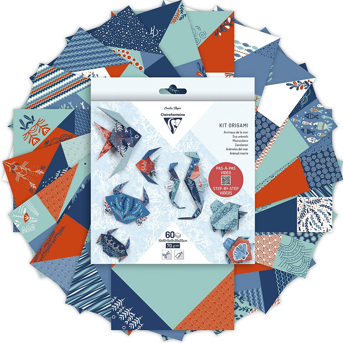 Papel Origami Sea Animals clairefontaine