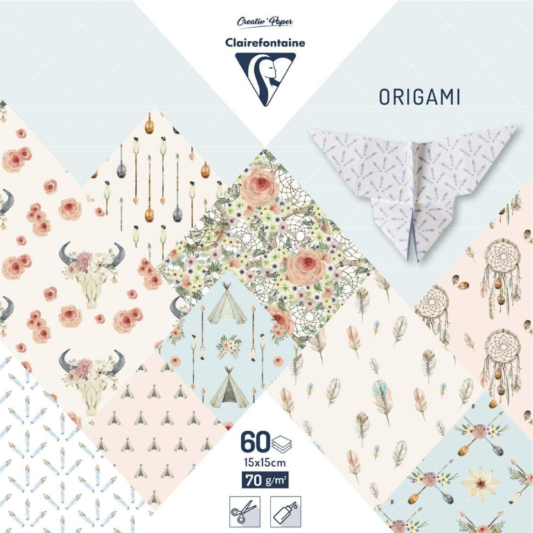 Papel Origami Boheme Chic da Clairefontaine