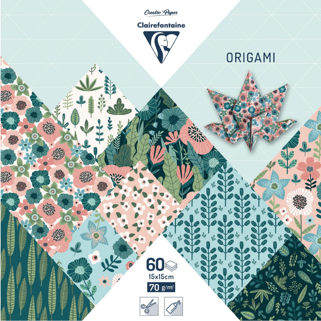 Papel Origami Herbarium 60 Peças clairefontaine