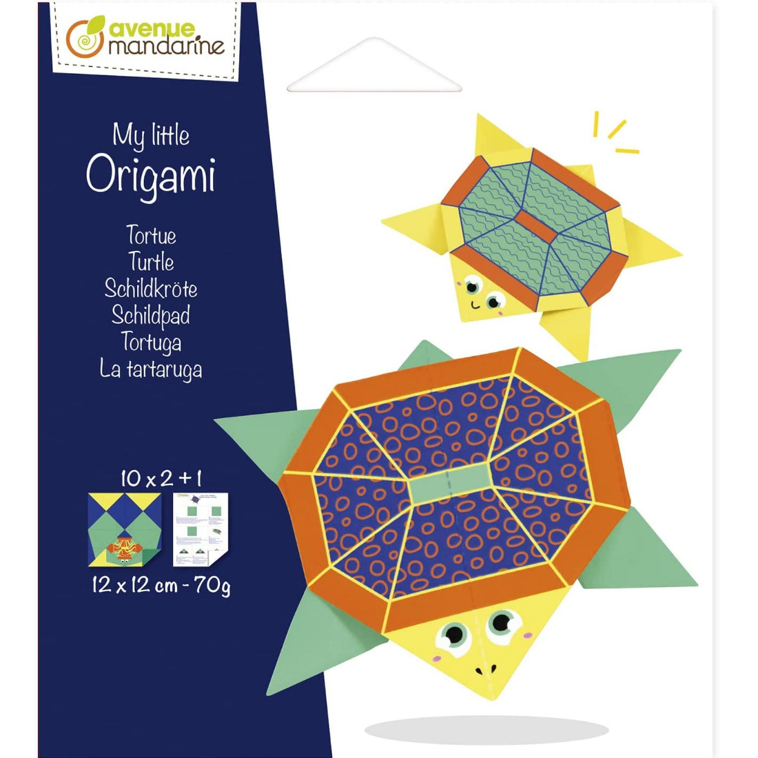 Papel Origami My Little Turtle avenue mandarine