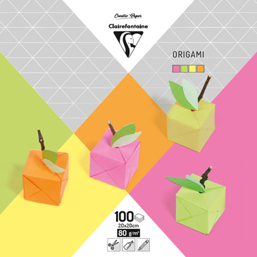 Papel Origami Liso Neon da Clairefontaine