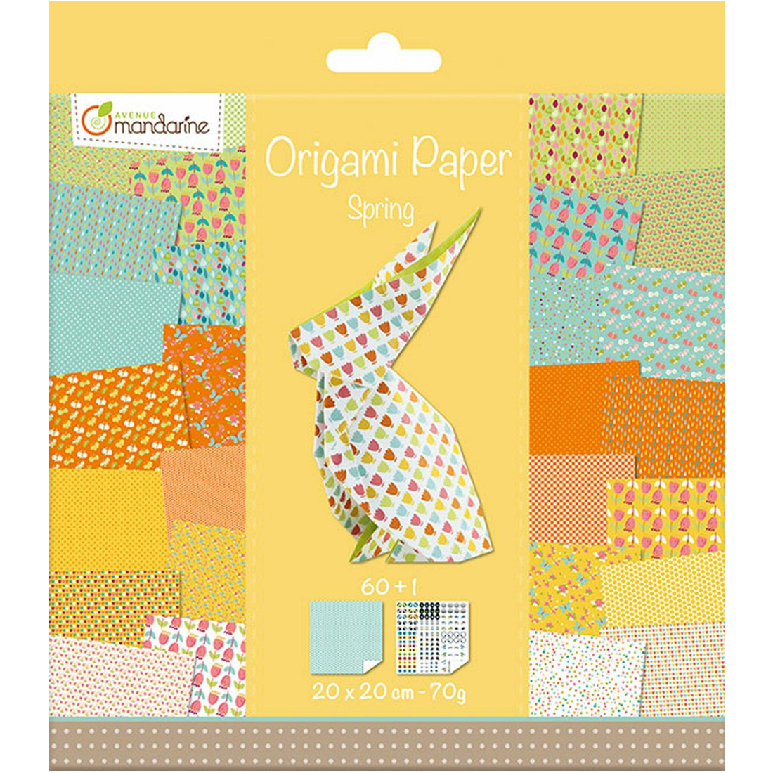 Papel Origami Spring avenue mandarine