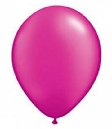 Balão liso de látex de cor rosa néon da Globo.