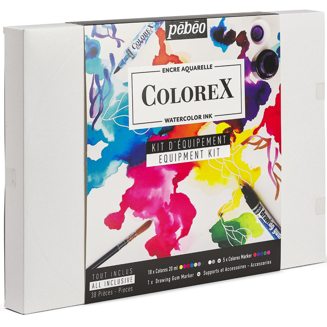 Set Completo Aguarela Ink Colorex 33 Pecas Pébéo