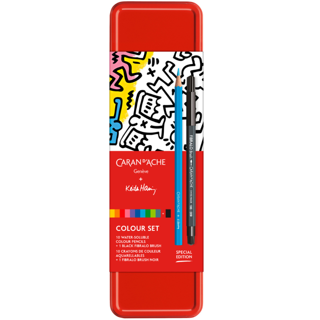 Set Lápis Aguarela + Fibralo Keith Haring 11 Peças