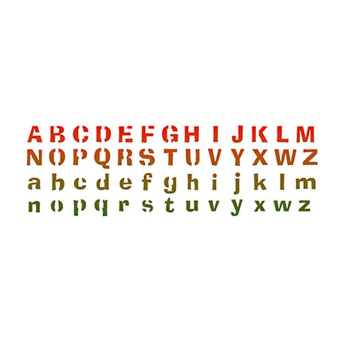 Stencil Alfabeto STE-032 8,4X28,6cm Litoarte