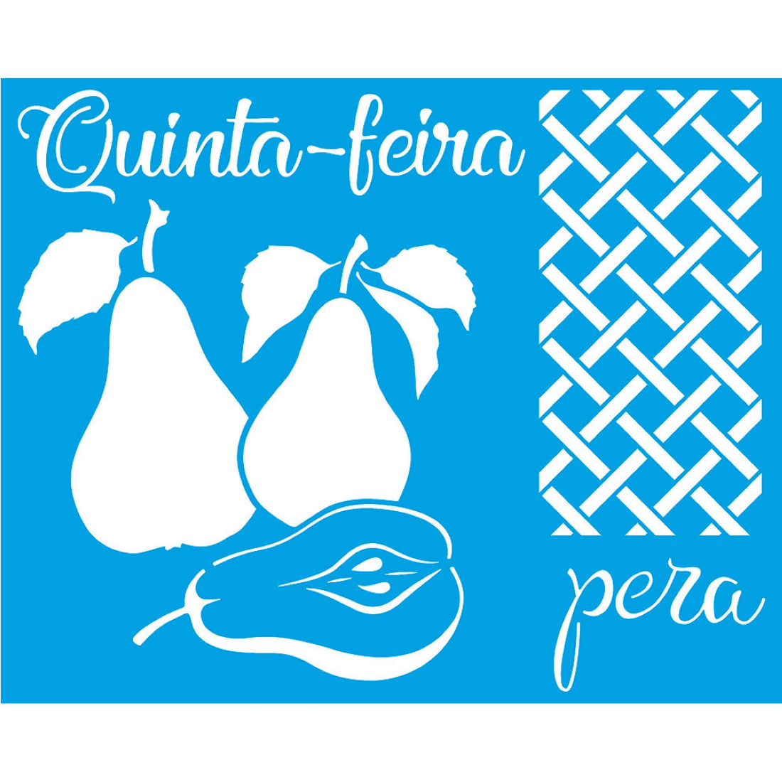Stencil Quinta-Feira Pêra STR-157 20X25cm litoarte