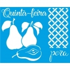 Stencil Quinta-Feira Pêra STR-157 20X25cm